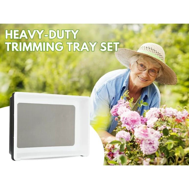 Trimming Tray Garden Tools for Garden, Trim Bin with 150 Micron Screen and 2 Pruning Shears