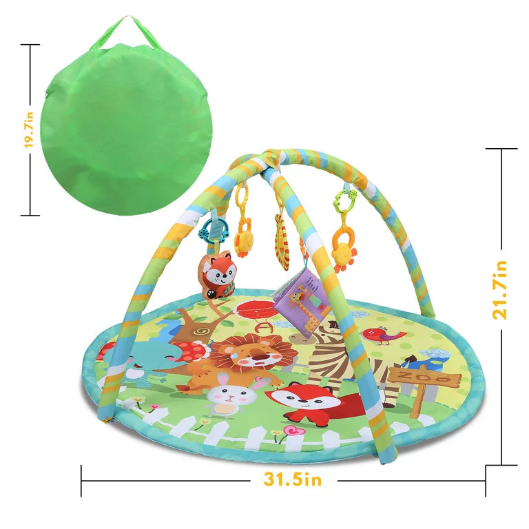 Baby Play Mats for Floor, Baby Activity Center Play Gym with Learning Toys, Tummy Time Play Mat for Infant Newborn