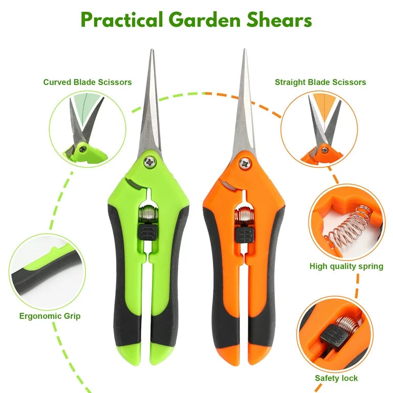 Trimming Tray Garden Tools for Garden, Trim Bin with 150 Micron Screen and 2 Pruning Shears