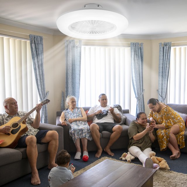 Teedor 80W Ceiling Fan with Lighting, 22 inch Mordern LED Enclosed Flush Mount Ceiling Fan, 6 Wind Speed, Remote and APP Control Light Fan, 3 Color Temperatures, timing, White, 3000-6500K