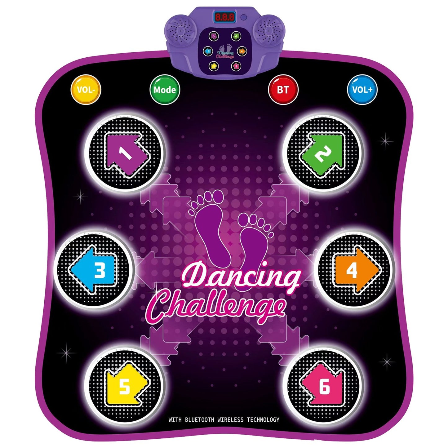 Dance Mat for Kids, 5 Modes Dance Pad Musical Educational Toy,Electronic Musical Play Mats,Dance Game Toy Gift for 3-12 Year Old Girls (35.4" x 31.1")
