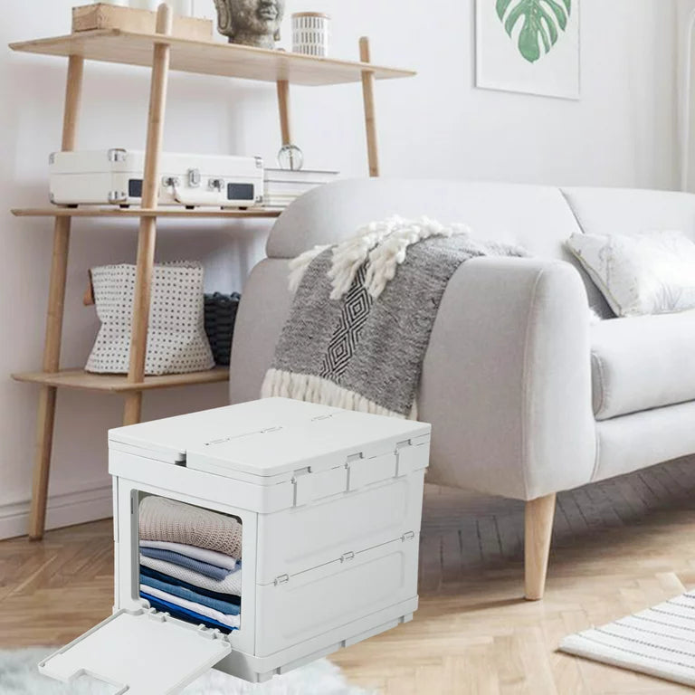 Folding Storage Camping Box for Outdoor Indoor, Storage Containers Bins Camping Table for Home Picnic Party(Grey)