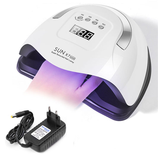 180W UV LED Nail Lamp, with 57 lamp beads Professional Faster Nail Dryer Gel Lamp Portable Handle Curing Lamp for Gel Polish with 4 Timers Setting, Fingernail and Toenail Machine Light Nail Art Tools