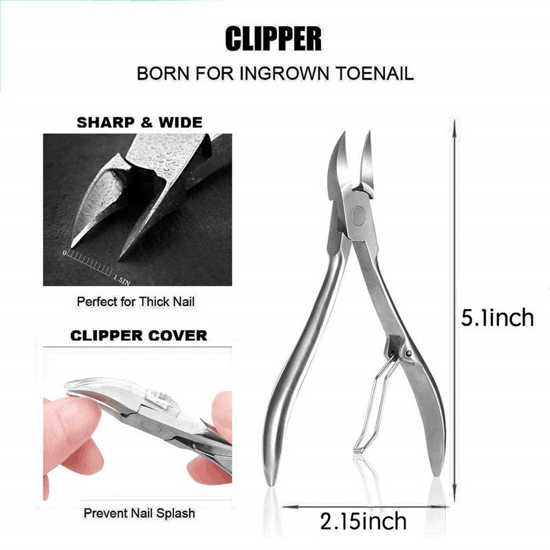 12-Piece Nail Clippers Set,Stainless Steel Professional Pedicure Women Man Manicure Kit