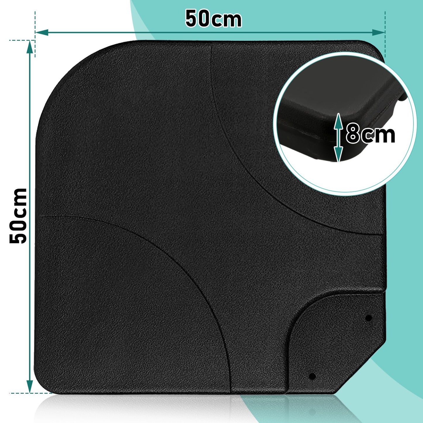 Teedor Heavy-Duty 4PCS Offset Patio Umbrella Stand Cantilever