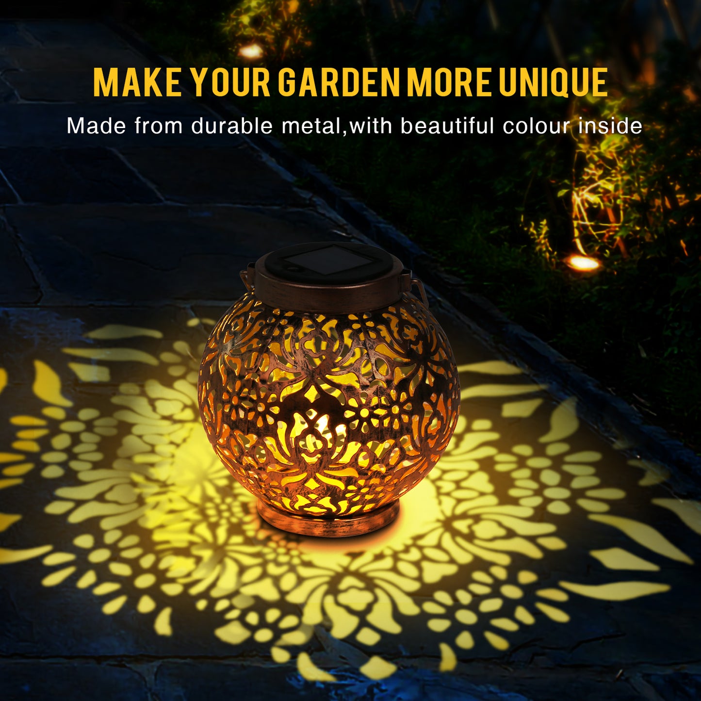 2 Pack Solar Lanterns Outdoor IP55 Waterproof