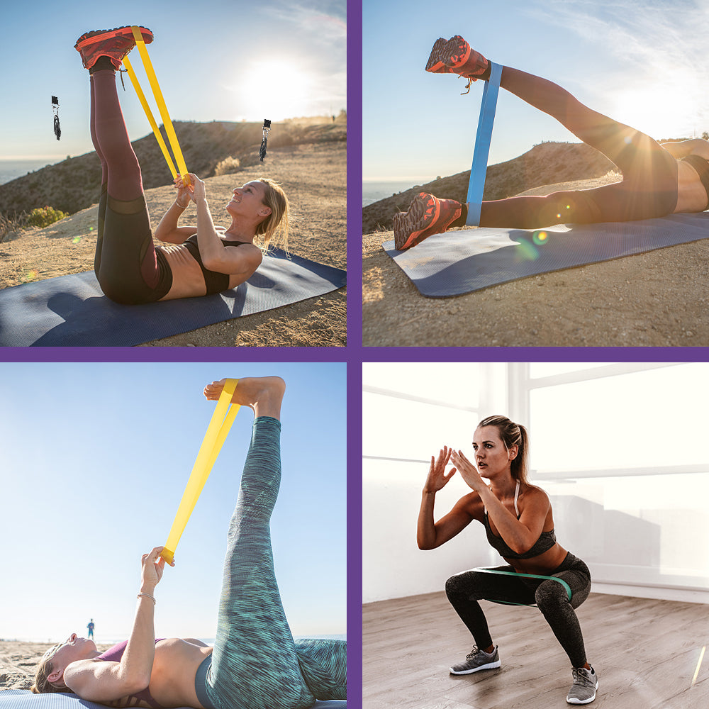 Pilates Bar Kit 11 PCS Resistance Band Set Yoga Pilates, Flex Bands