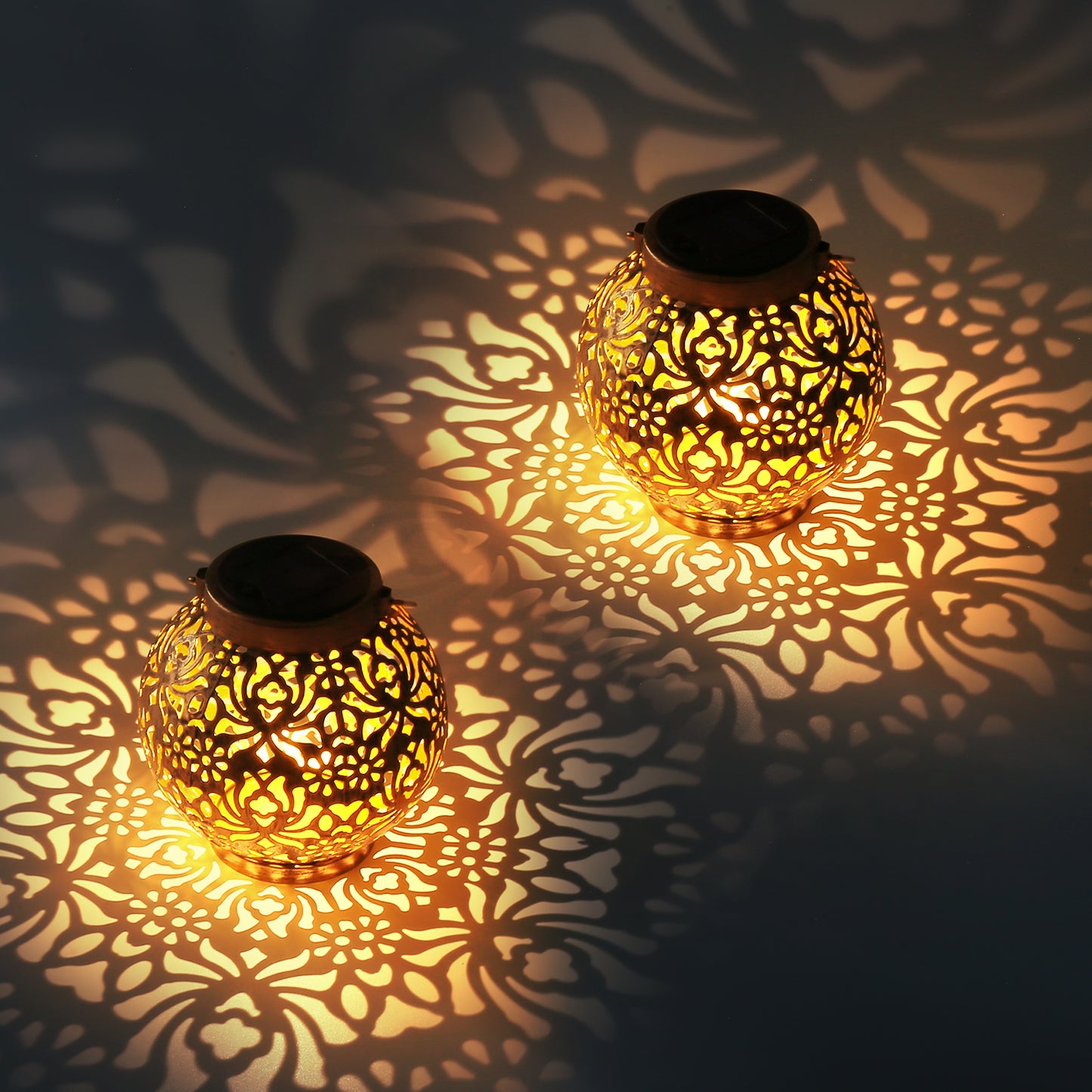 2 Pack Solar Lanterns Outdoor IP55 Waterproof