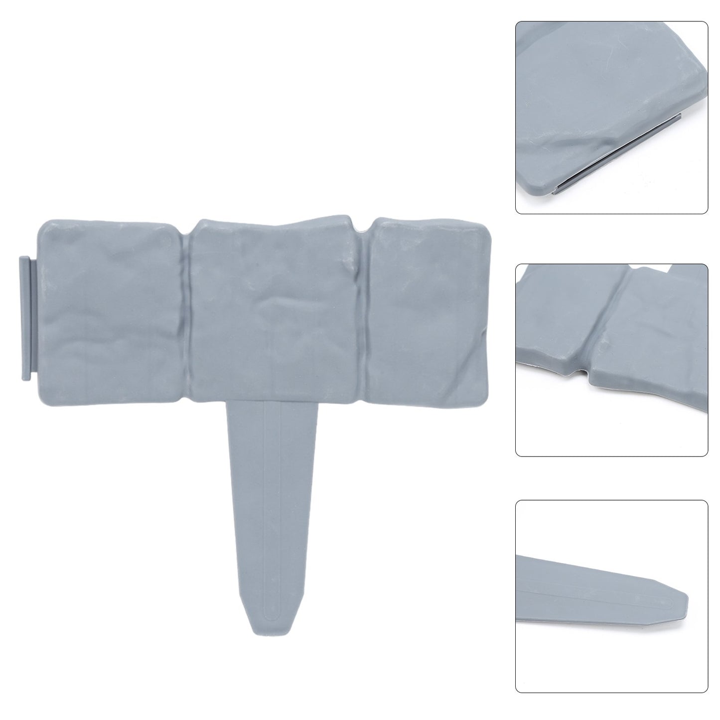 Teedor 10Pcs Garden edging border, Plastic Garden Fence Edging, Imitation Stone Effect, Interlocking Landscape Edging Border for DIY Decorative Patio Yard