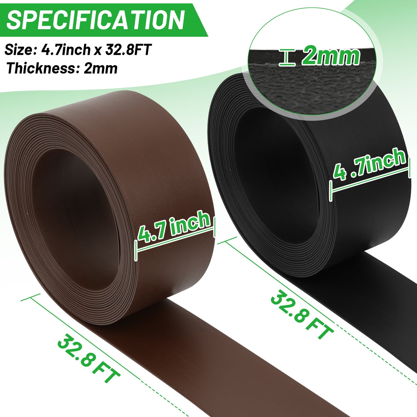 Teedor Terrace Board, Garden Border Edging Plastic, Grass Barrier, Bender Board, Weed Barrier, Garden Borders