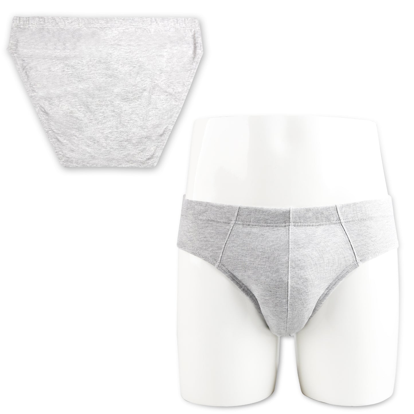 Olanbrane Men's Cotton Tag-Free Classics Briefs(Pack of 3, 10 or 10 Gray)