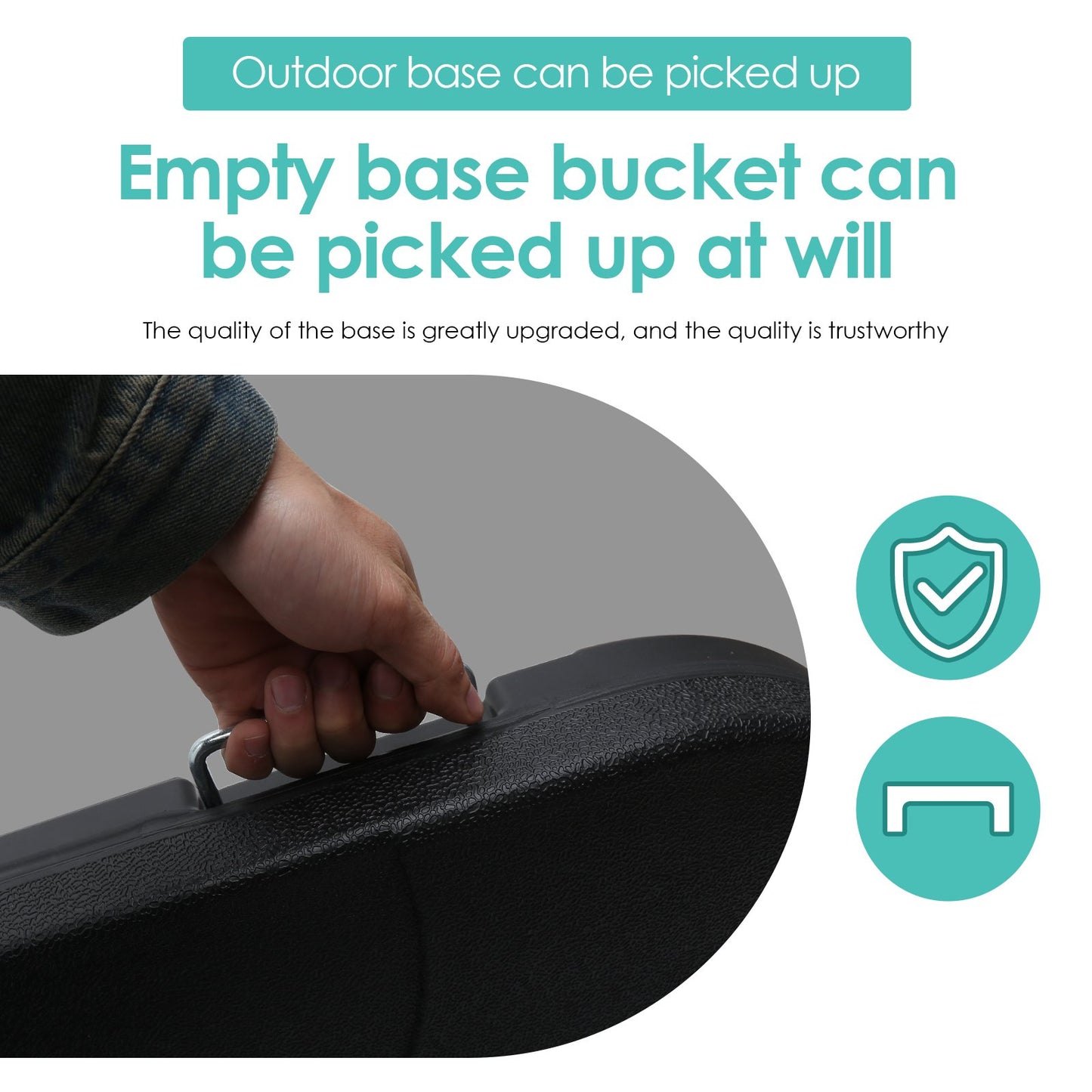 Teedor Heavy-Duty 4PCS Offset Patio Umbrella Stand Cantilever