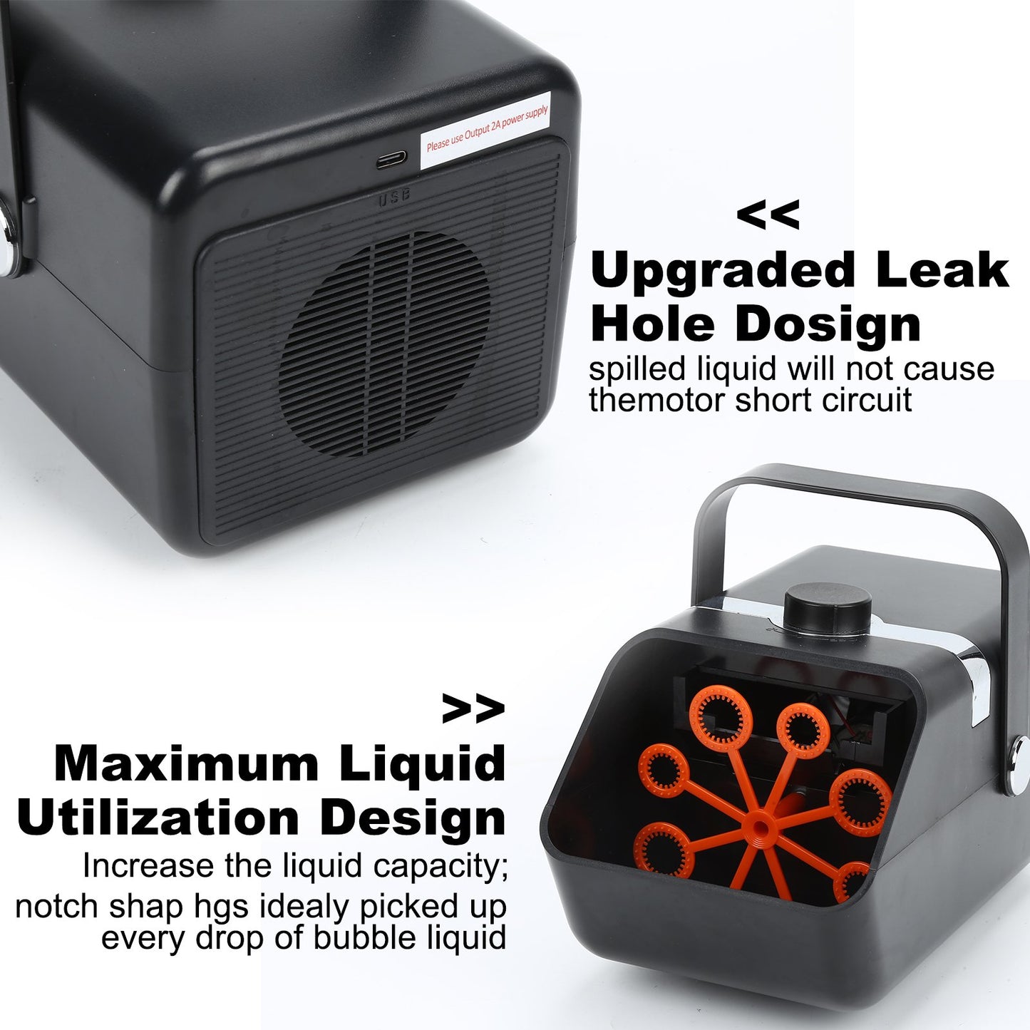 Teedor Bubble Machine, Automatic Bubble Blower, 3500-6000 Bubbles Per Minute, Plug-in Kids Bubble Maker for Parties Wedding Birthday Indoor & Outdoor Use