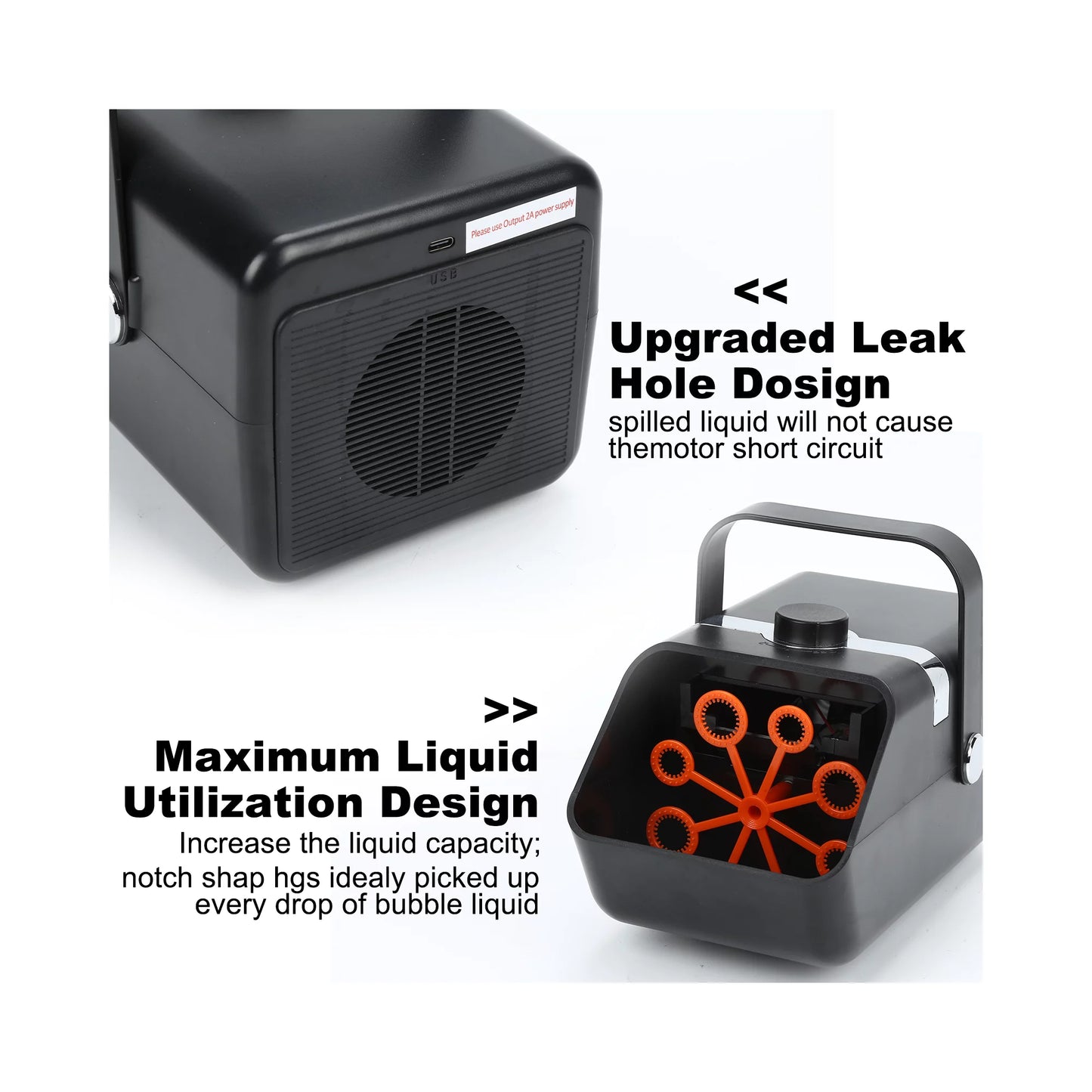 Teedor Bubble Machine, 3500-6000 Bubbles Per Minute