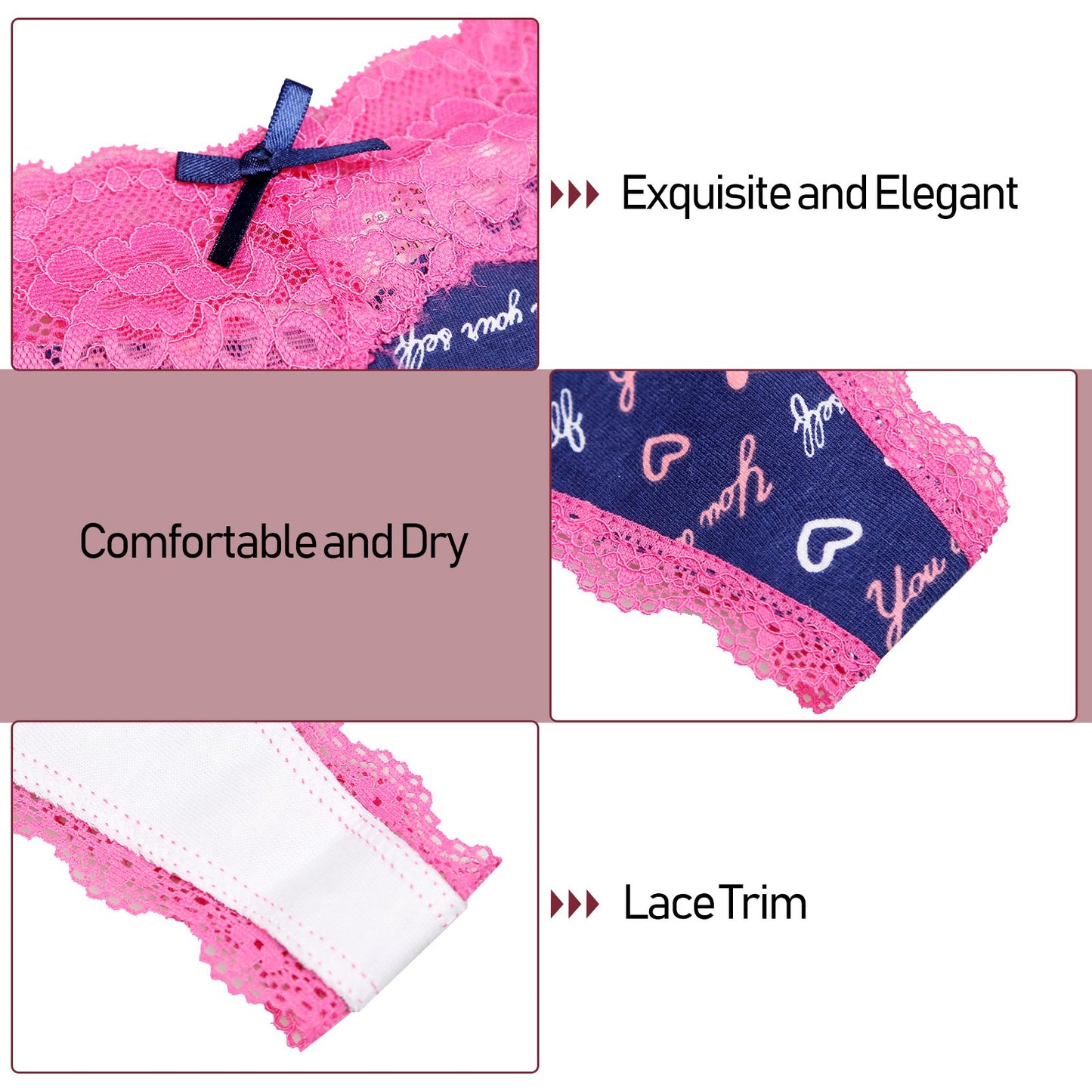 Teedor Women's Thongs, G-String Low Waist Seamless Lace T back