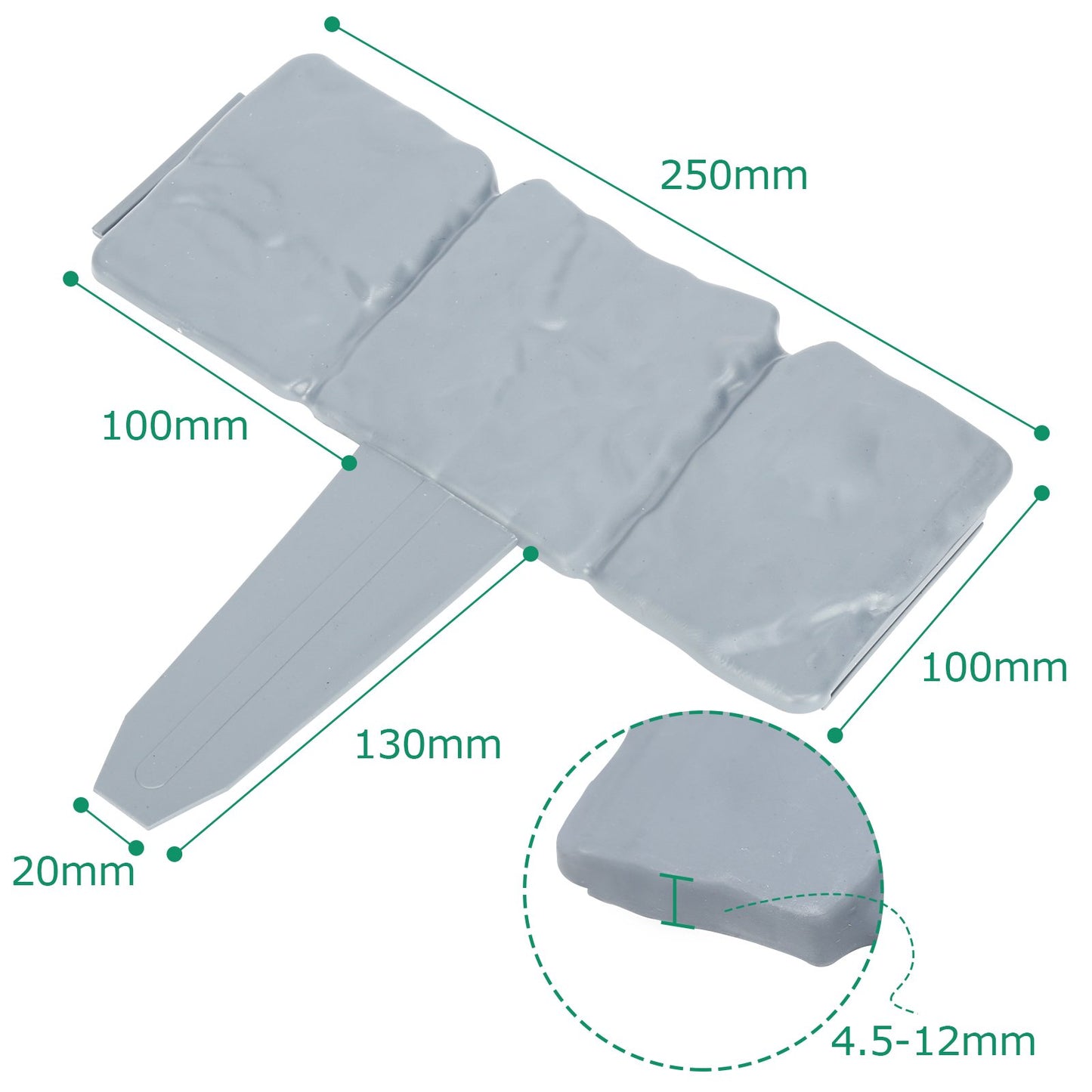 Teedor 10Pcs Garden edging border, Plastic Garden Fence Edging, Imitation Stone Effect, Interlocking Landscape Edging Border for DIY Decorative Patio Yard