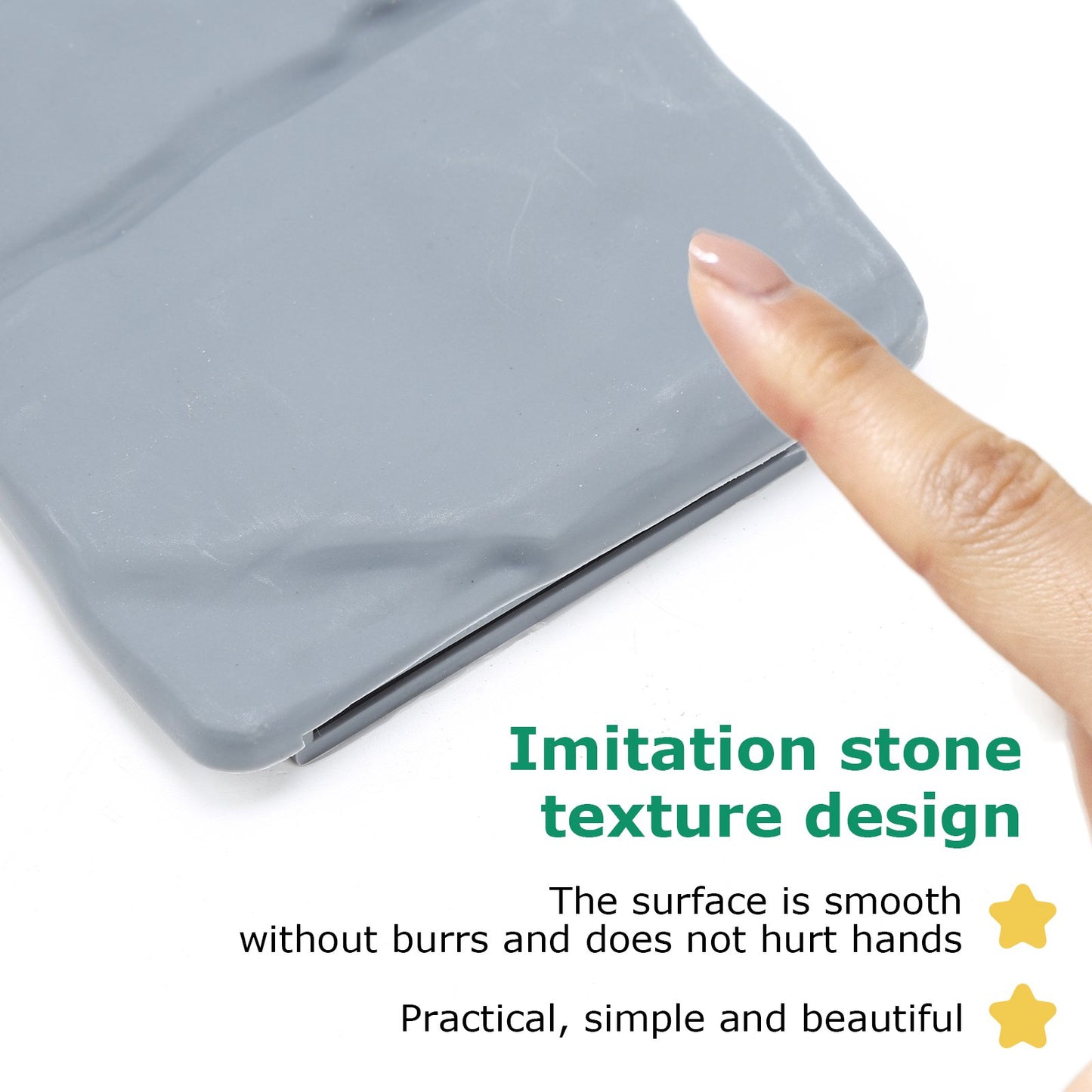 Teedor 10Pcs Garden edging border, Plastic Garden Fence Edging, Imitation Stone Effect, Interlocking Landscape Edging Border for DIY Decorative Patio Yard