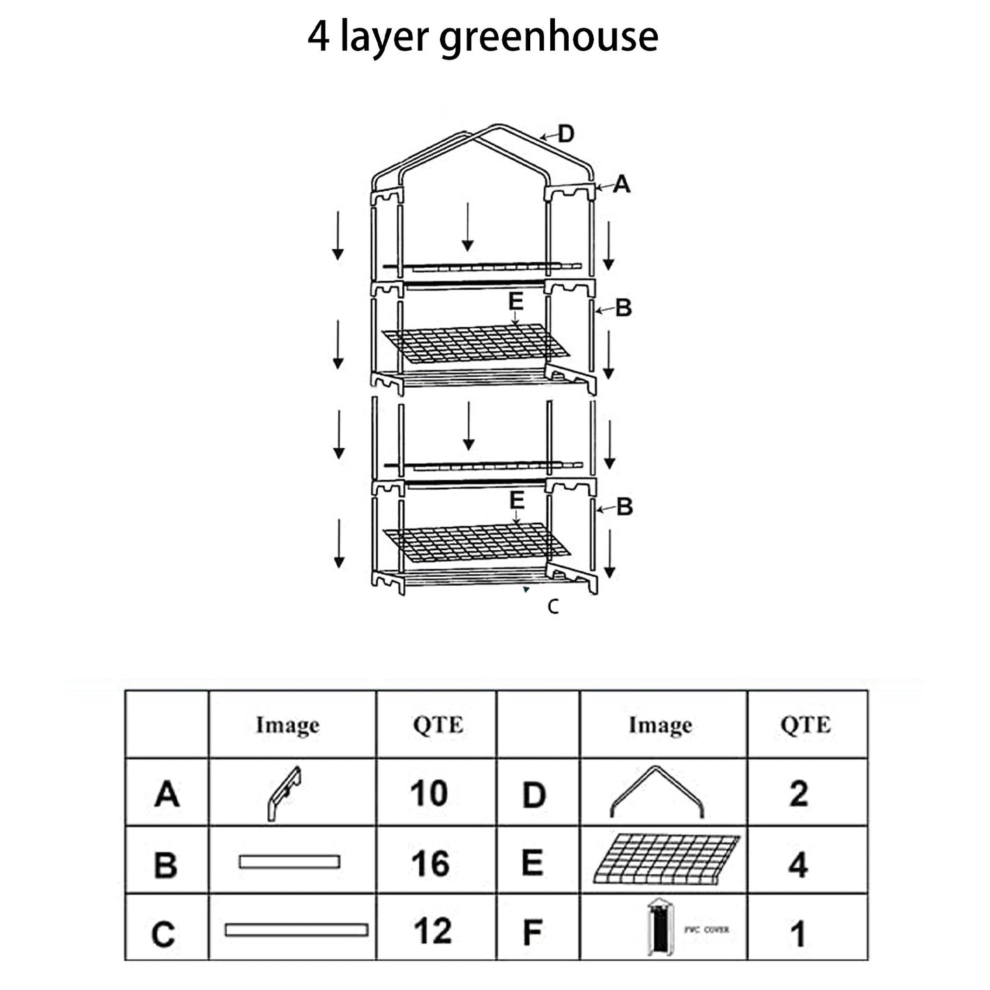 Teedor Portable House-Shaped Mini Greenhouse, 27.5" W x 20" D x 63" H