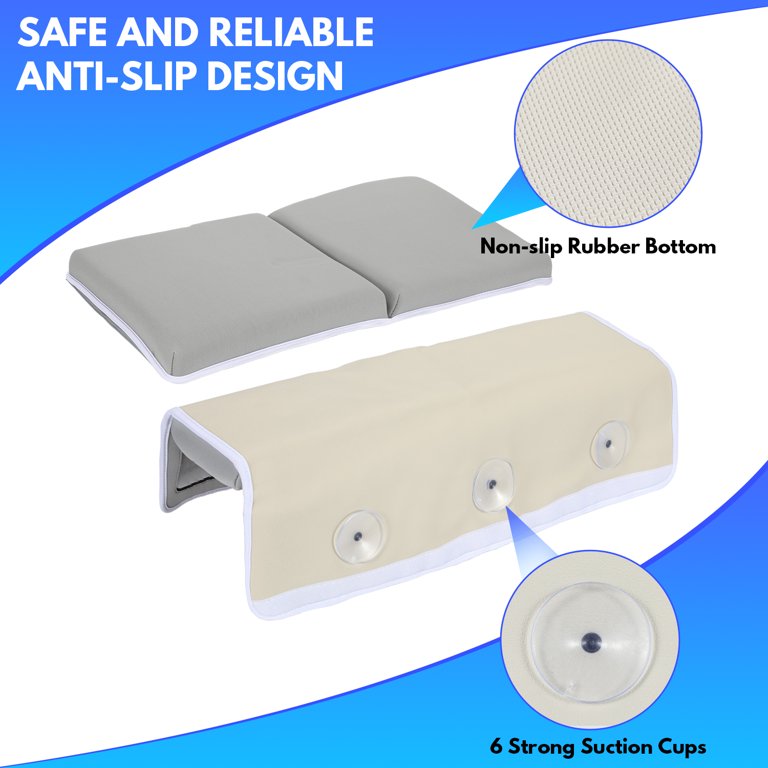 Bath Kneeler and Elbow Rest Pad Set, baby Bathtub Kneeling Pad with Toy Organizer